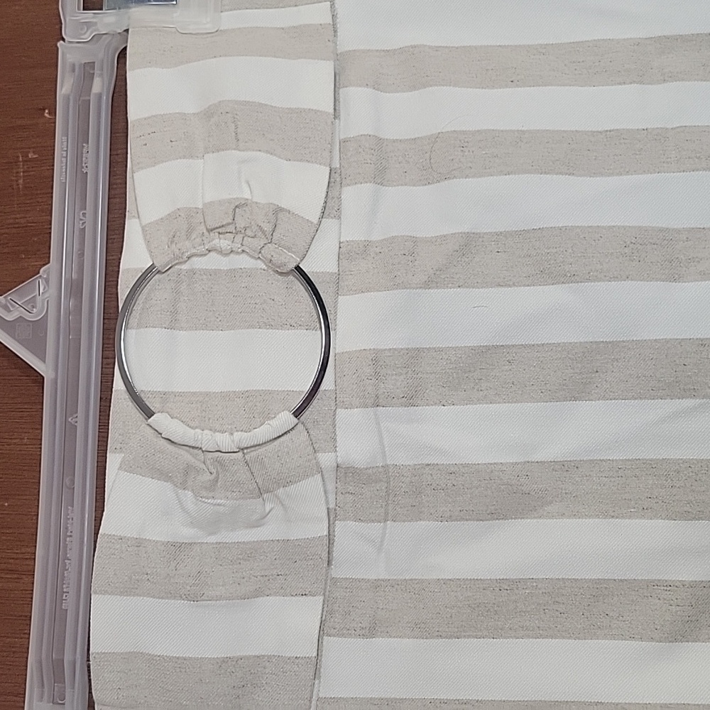 SOHO Striped Beige and White Skirt NWOT - Picture 2 of 8